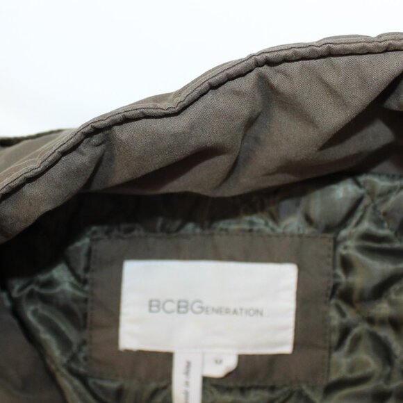BCBGeneration‎ Coat Olive Color with Quilted Lining Size M - Picture 11 of 12